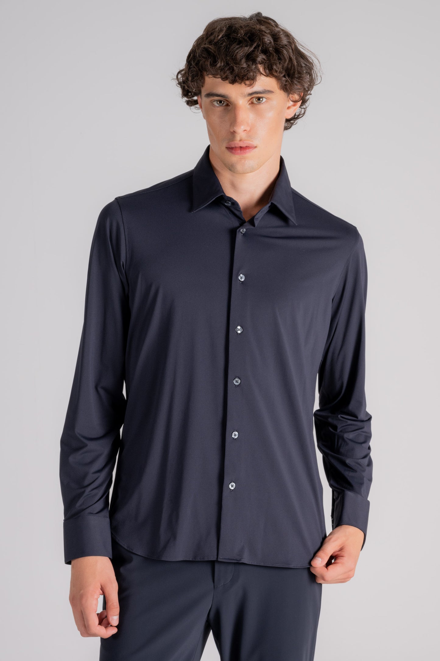  Rrd Oxford Shirt In Polyamide/elastane Blue Blu Uomo - 1