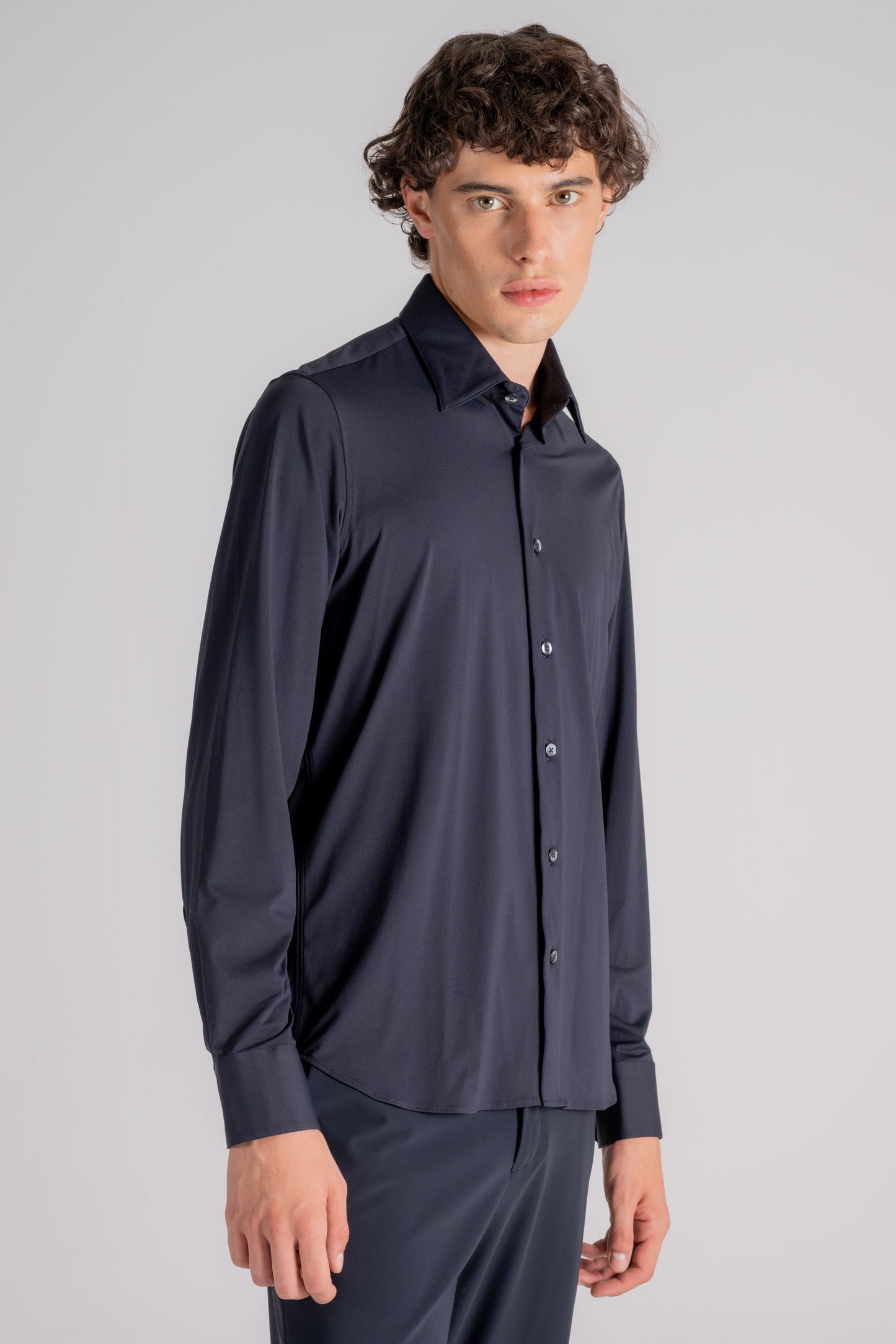  Rrd Oxford Shirt In Polyamide/elastane Blue Blu Uomo - 3