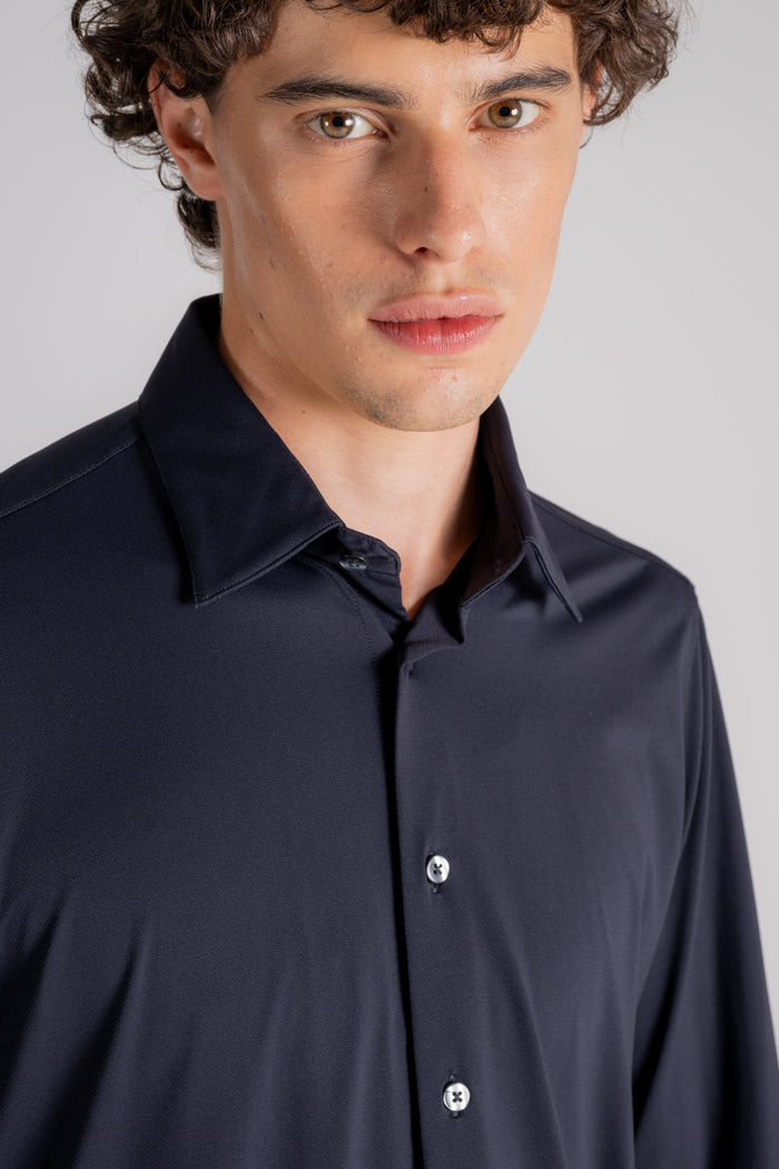  Rrd Oxford Shirt In Polyamide/elastane Blue Blu Uomo - 5