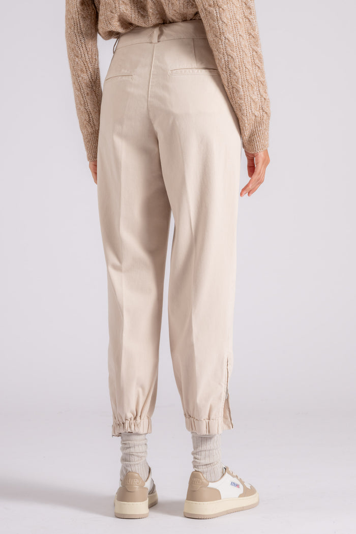  Peserico Pantalone Gabardina In Cotone Beige Beige Donna - 5