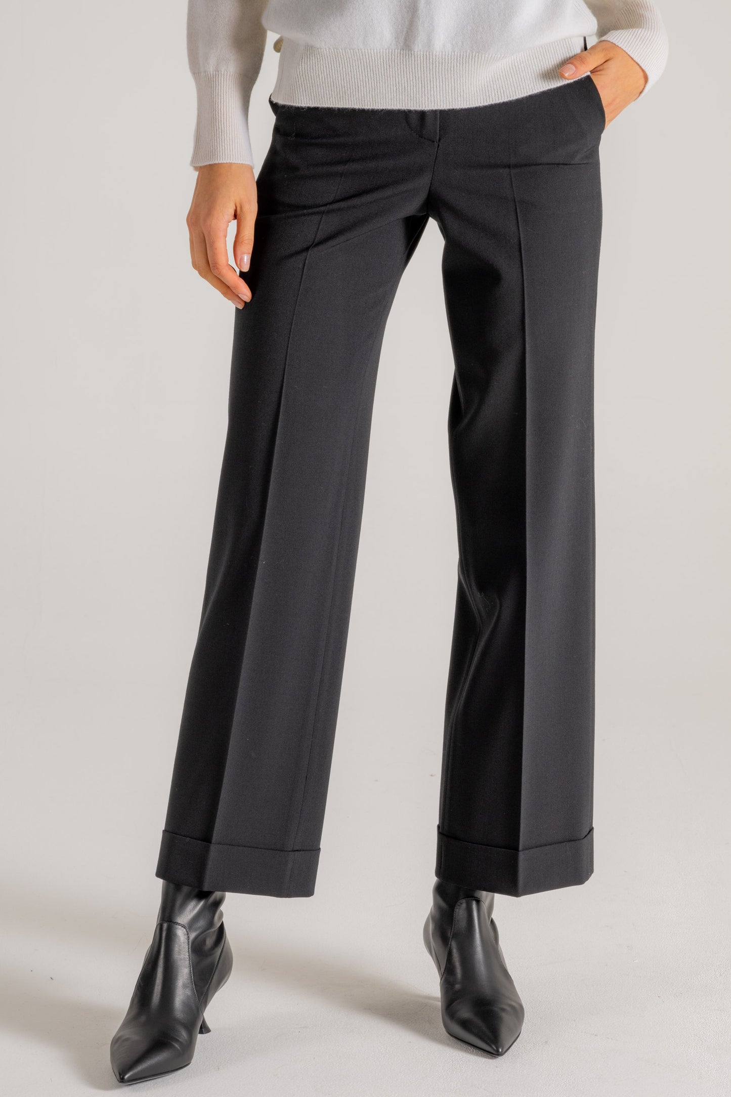  Peserico Pantalone Twill Stretch Nero Nero Donna - 1