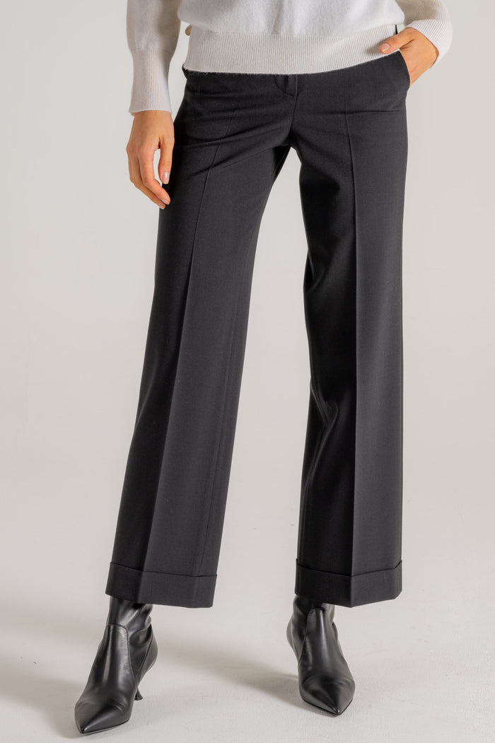 Peserico Pantalone Twill Stretch Nero Donna