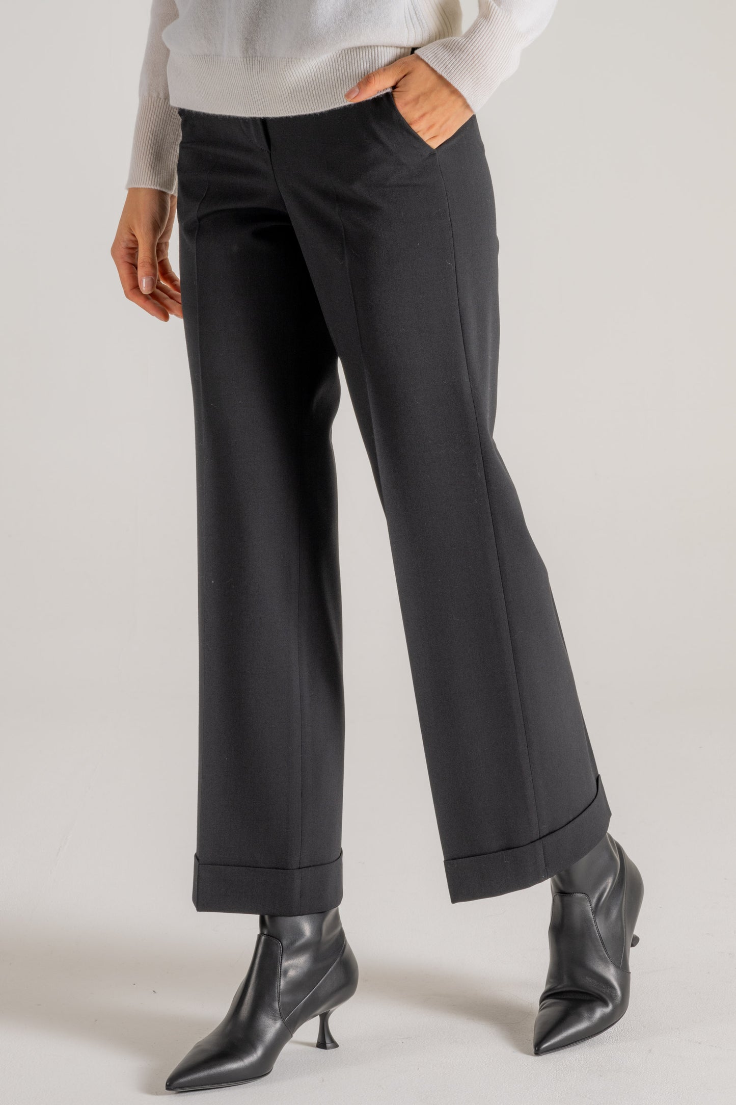  Peserico Pantalone Twill Stretch Nero Nero Donna - 2