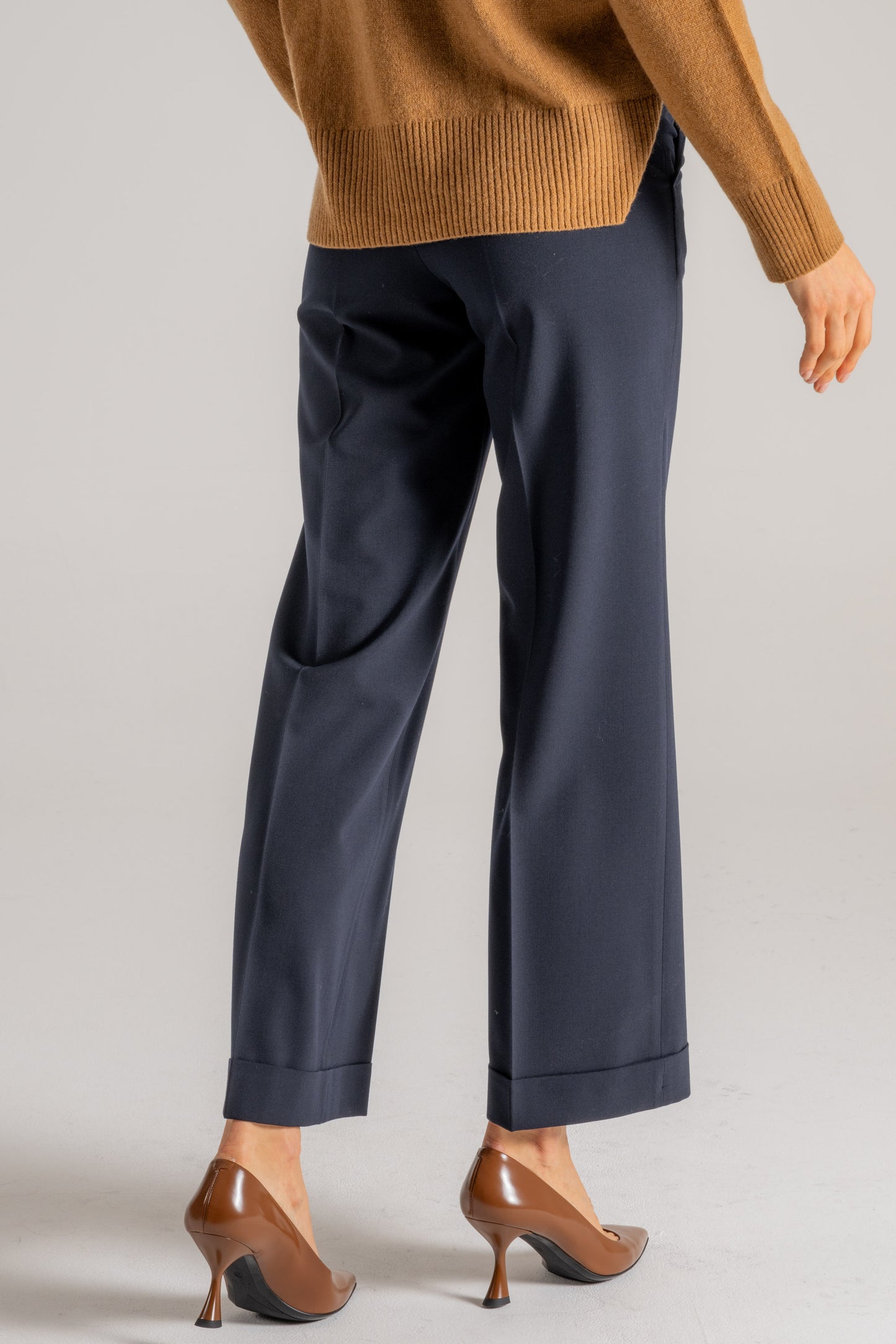  Peserico Pantalone Twill Stretch Nero Blu Donna - 3