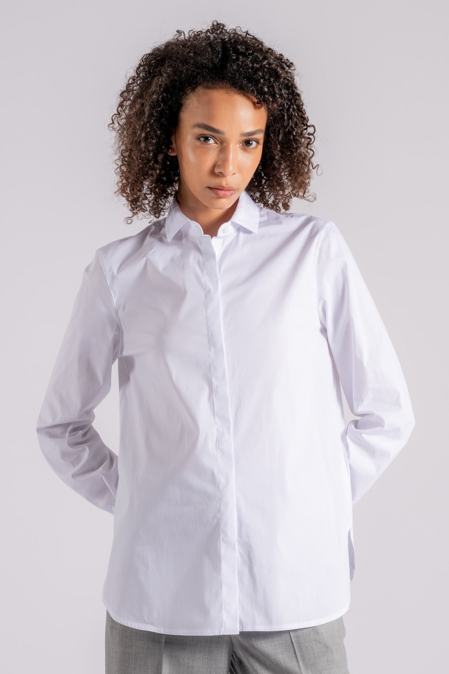  Peserico White Poplin Shirt Bianco Donna - 2