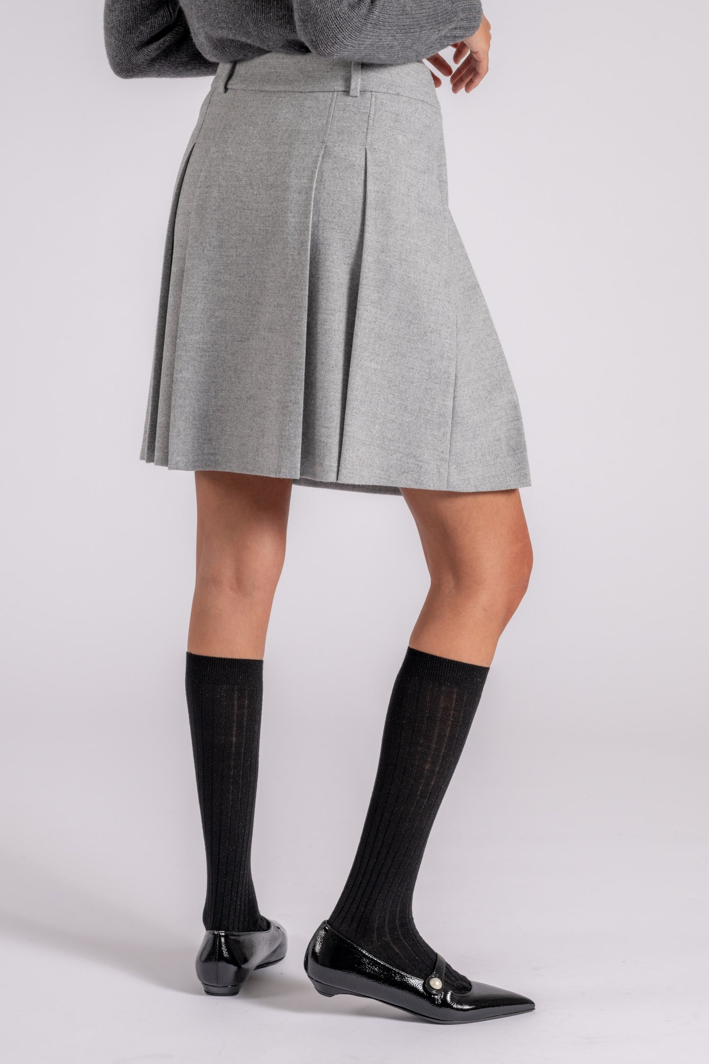  Peserico Light Flannel Skirt Wool/polyester/viscose/elastane Grey Grigio Donna - 2