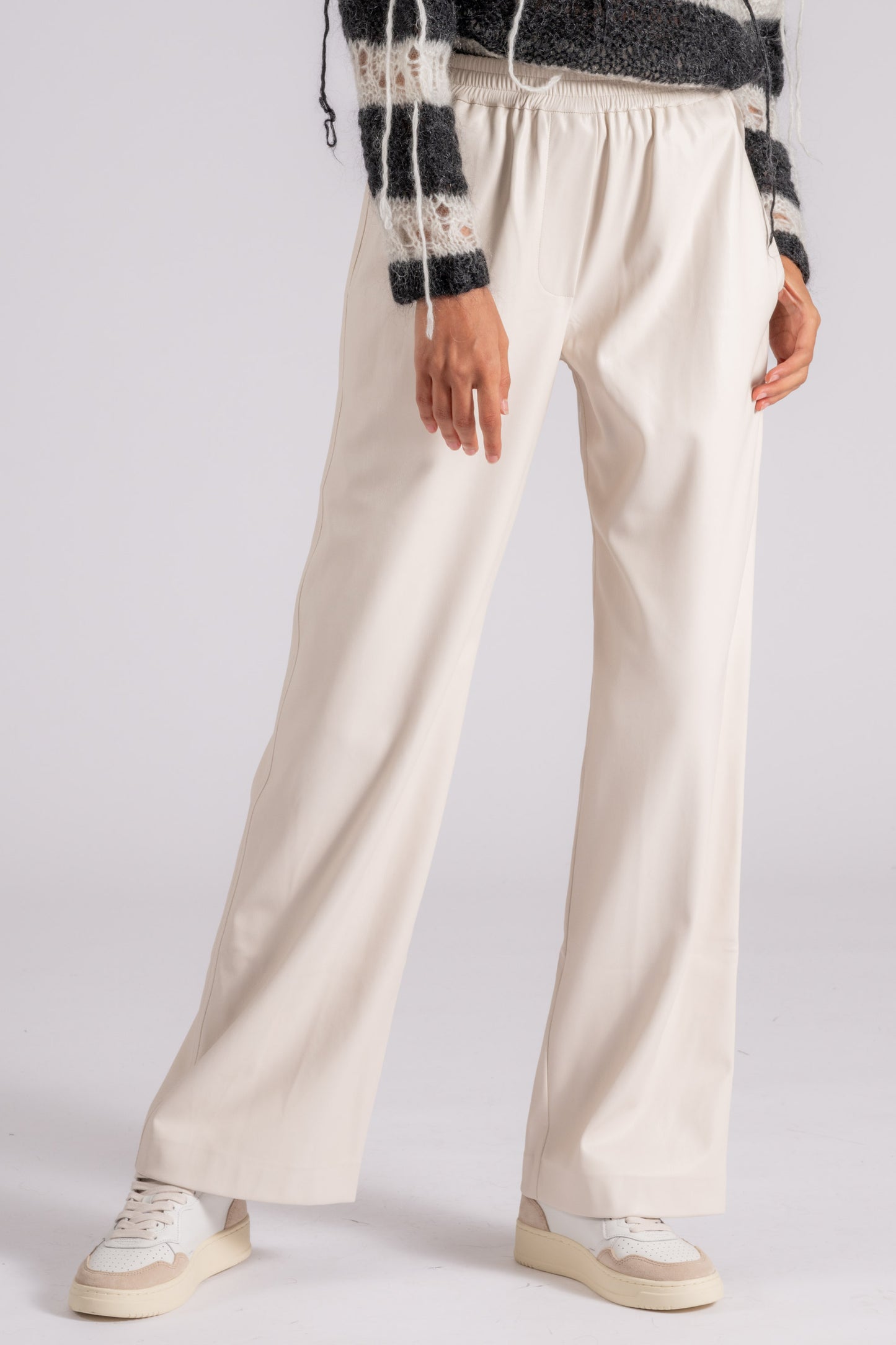  8 Pm Pantalone Oberlin 60% Pu 40% Pl Bianco Beige Donna - 2