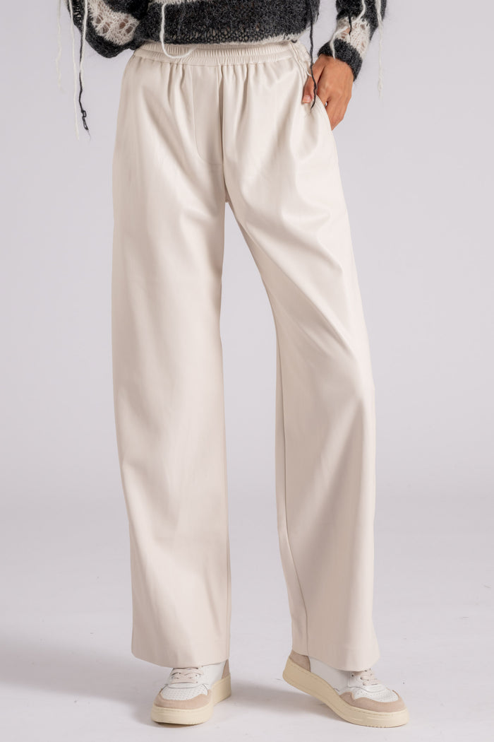  8 Pm Pantalone Oberlin 60% Pu 40% Pl Bianco Beige Donna - 5