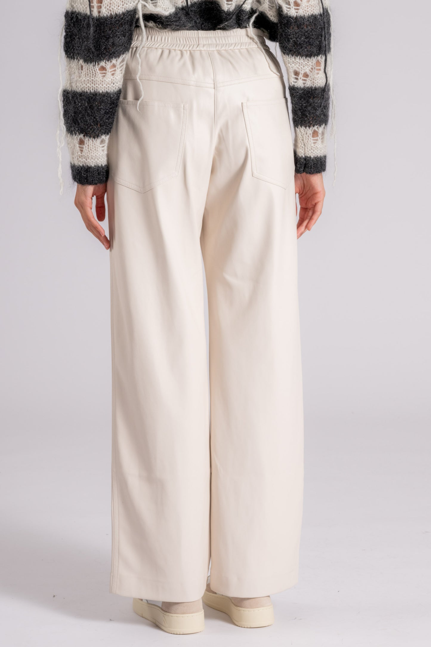  8 Pm Pantalone Oberlin 60% Pu 40% Pl Bianco Beige Donna - 6