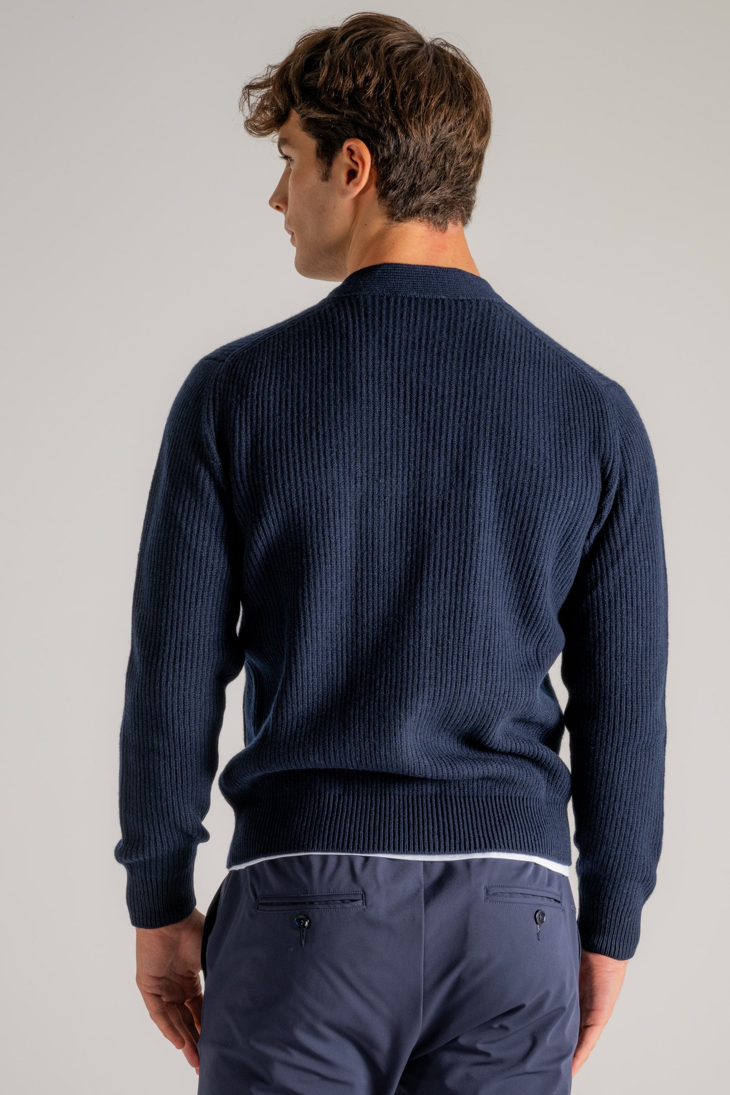  Filippo De Laurentiis Cardigan Bottoni Blu Uomo - 4