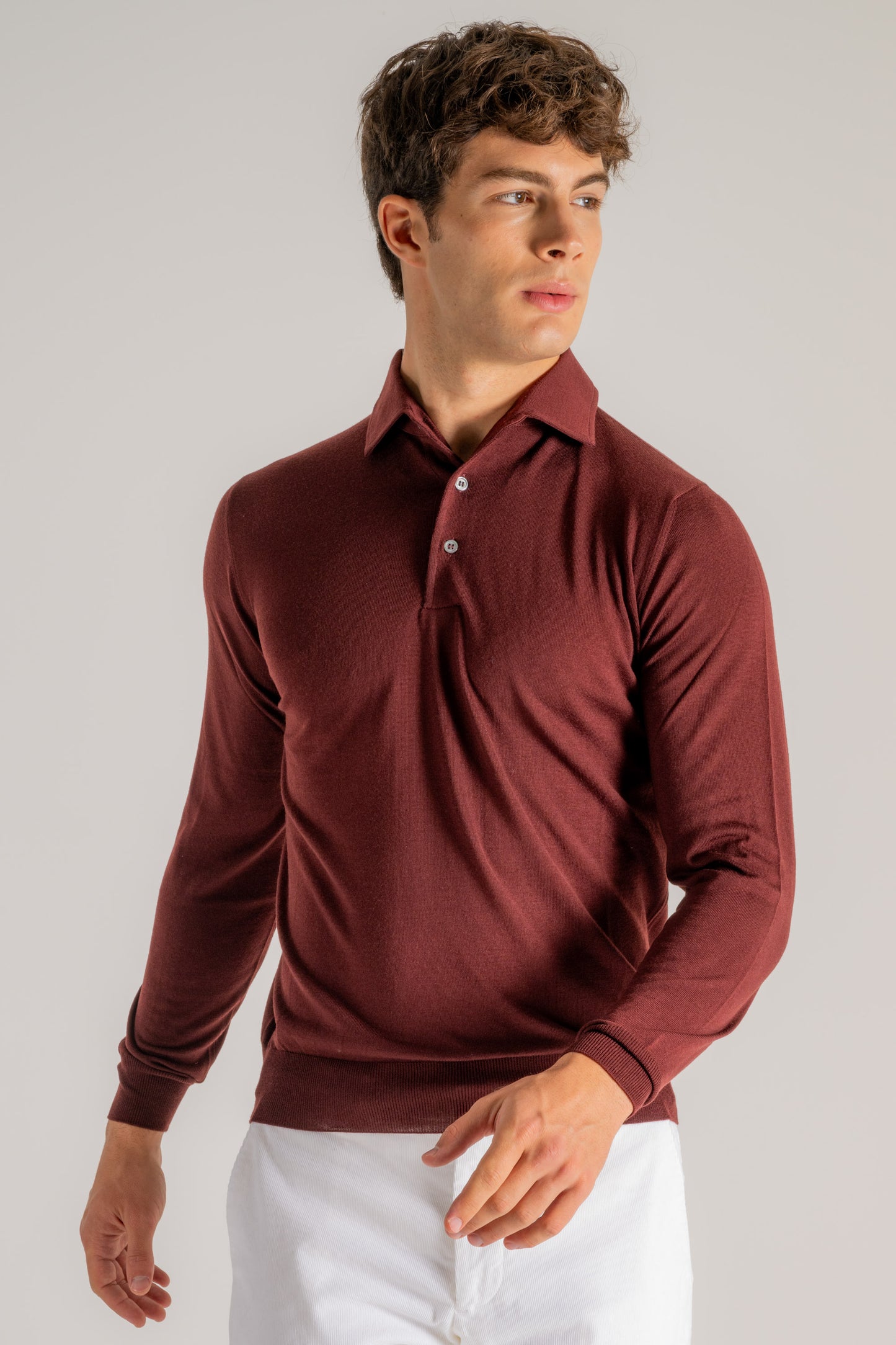  Filippo De Laurentiis Polo Ml Paramontura Rosso Rosso Uomo - 2