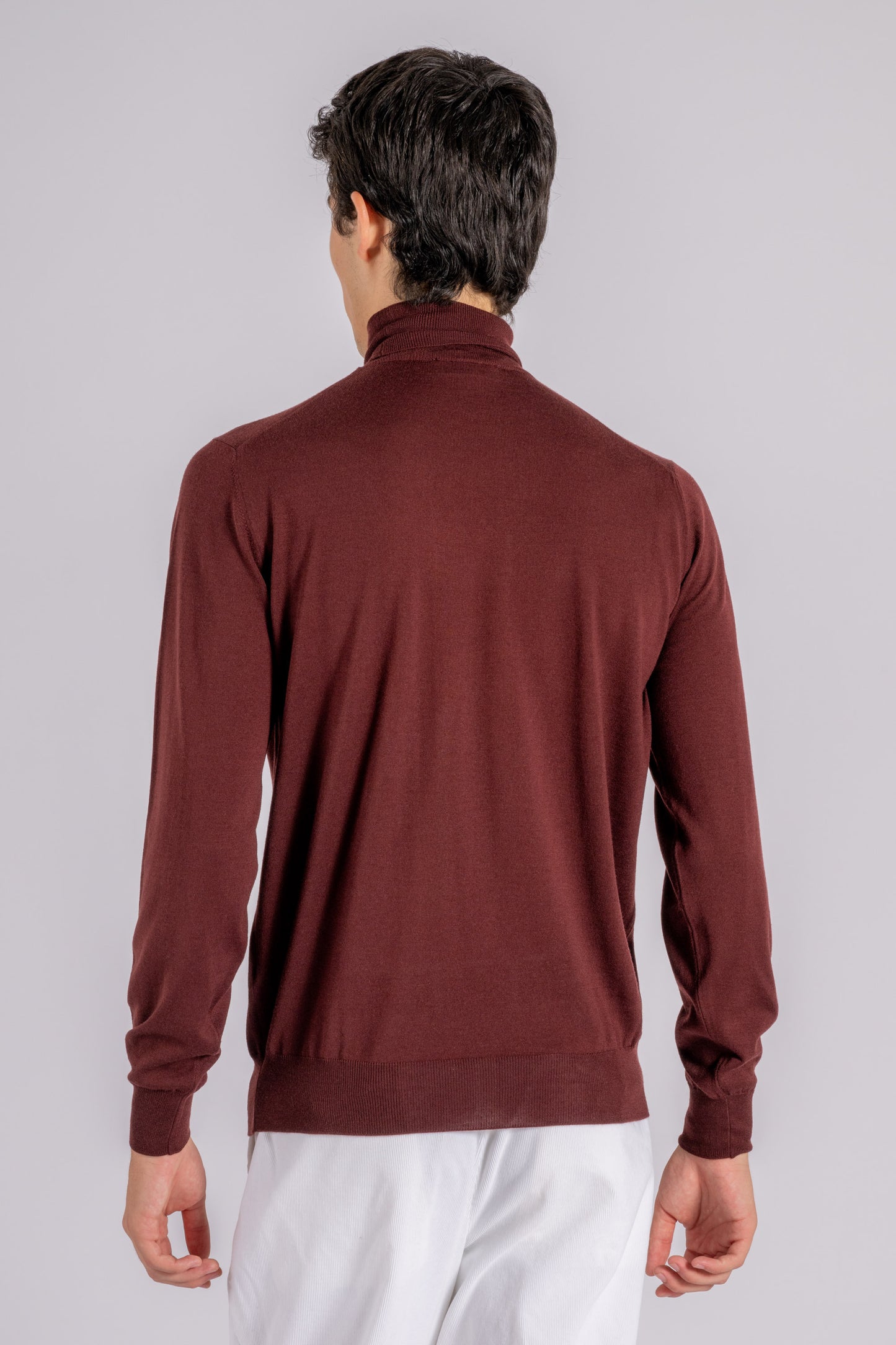  Filippo De Laurentiis Turtleneck Sweater In Royal Merino Wool Red Rosso Uomo - 4