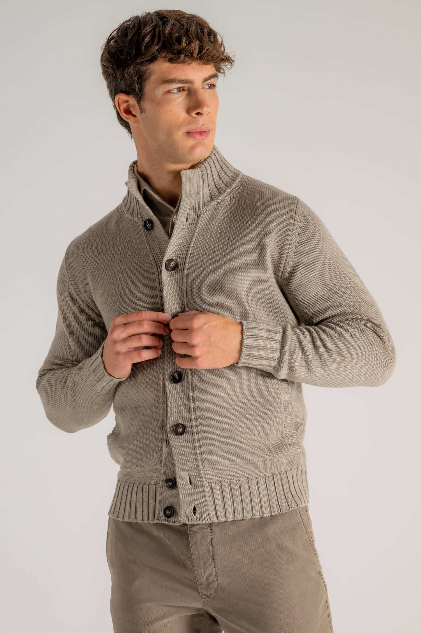  Filippo De Laurentiis Maglia Bomber Merino Grigio Grigio Uomo - 2