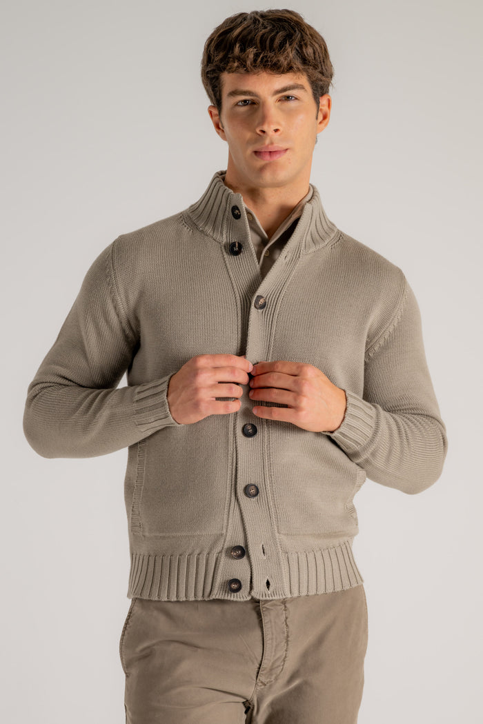  Filippo De Laurentiis Maglia Bomber Merino Grigio Grigio Uomo - 3