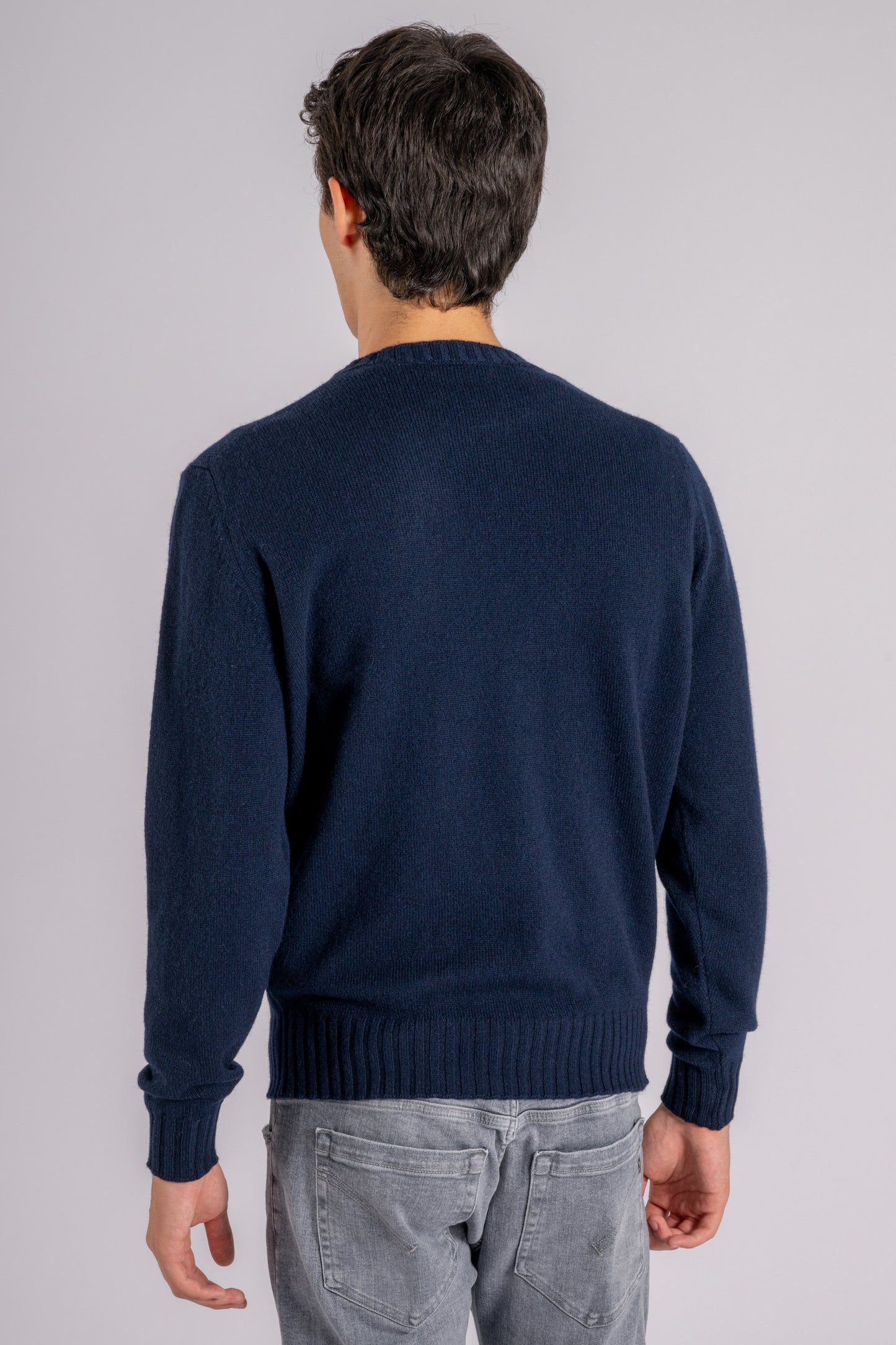  Filippo De Laurentiis Crewneck Sweater Wool/cashmere Blue Blu Uomo - 5