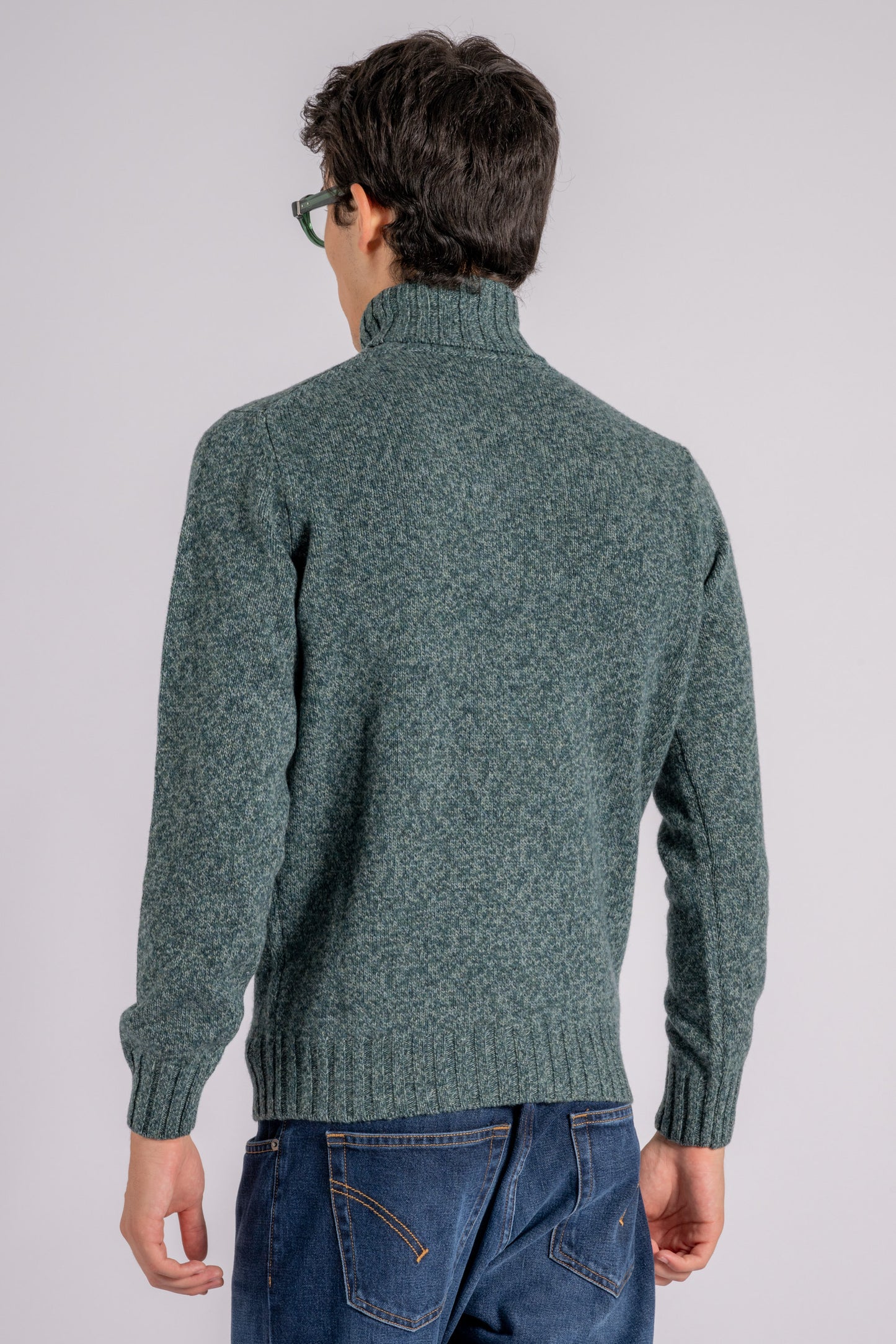  Filippo De Laurentiis Turtleneck Sweater Extra Fine Merino Wool Green Verde Uomo - 4