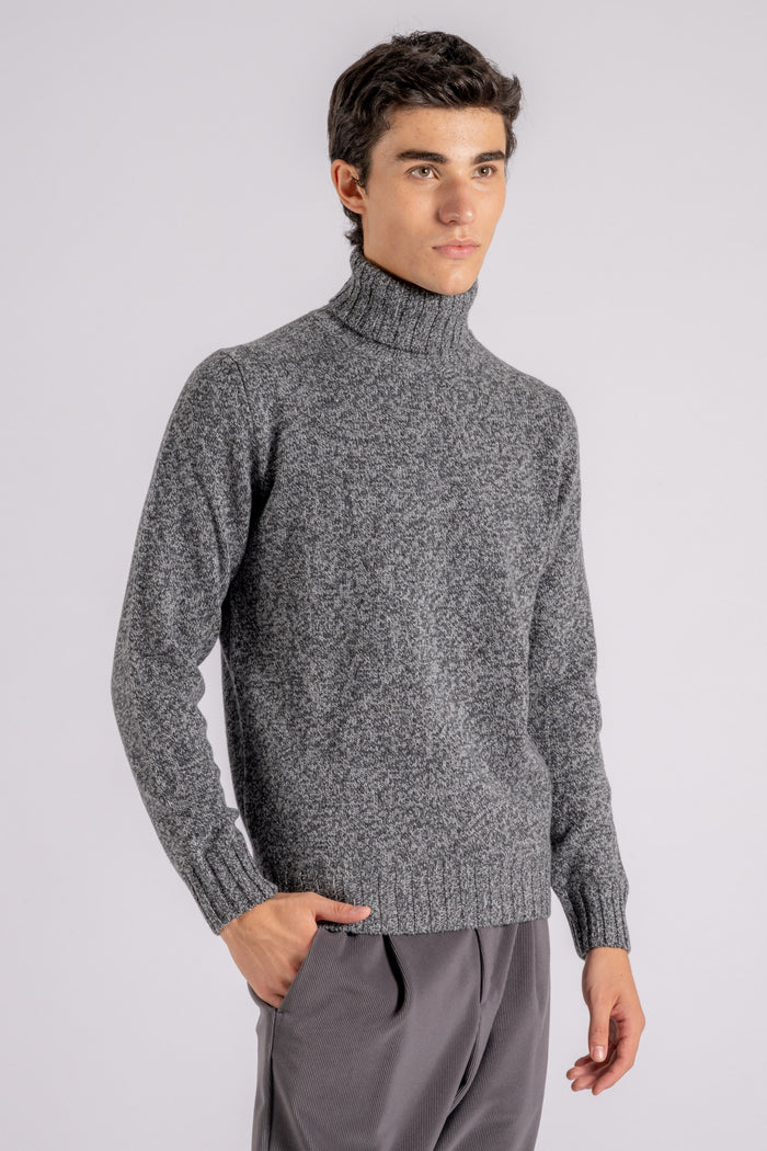 Filippo De Laurentiis Maglia Dolcevita Lana Merino Superfine Grigio