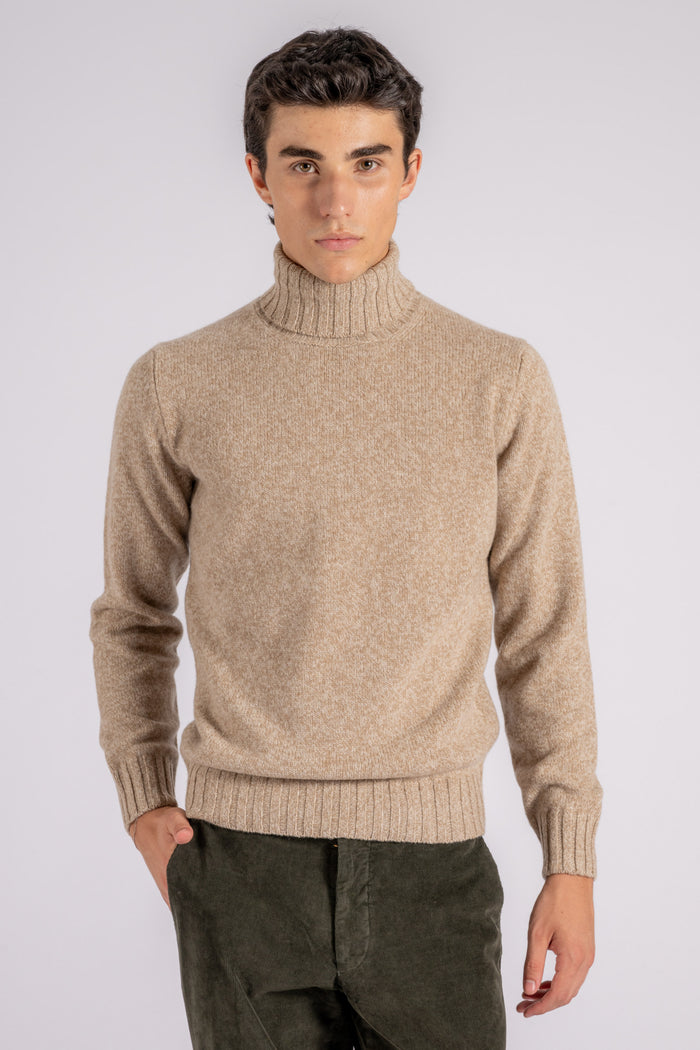 Filippo De Laurentiis Turtleneck Sweater Extra Fine Virgin Wool Multicolor