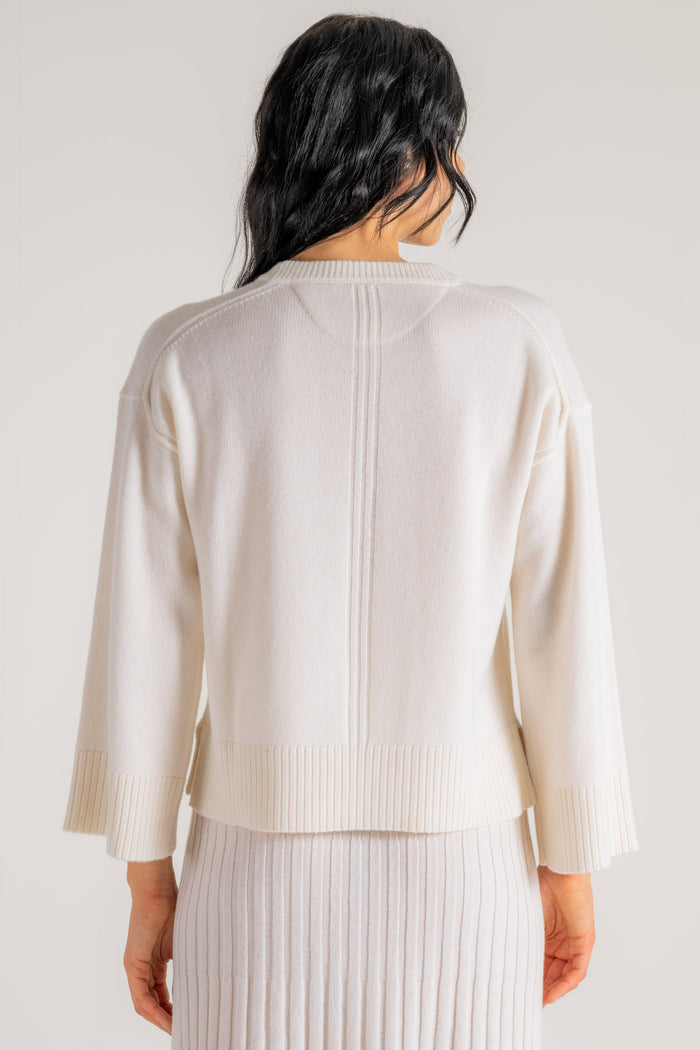  Purotatto Round Neck Sweater Bianco Bianco Donna - 4