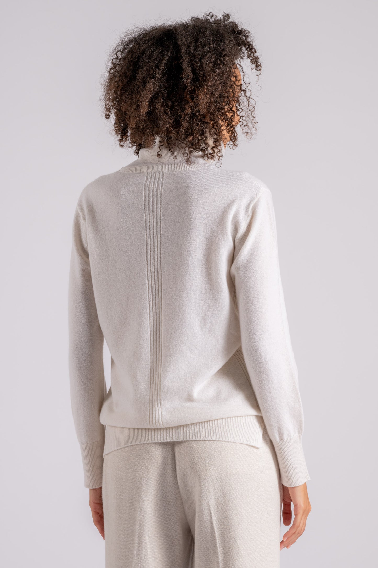  Purotatto Turtle Neck Sweater Cashmere White Bianco Donna - 6