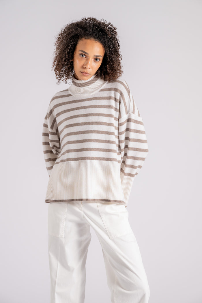 Purotatto Turtle Neck Sweater Lana/Cashmere Beige