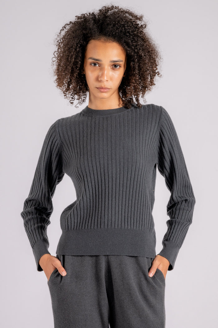 Purotatto Crew Neck Sweater Wool/Cashmere Gray