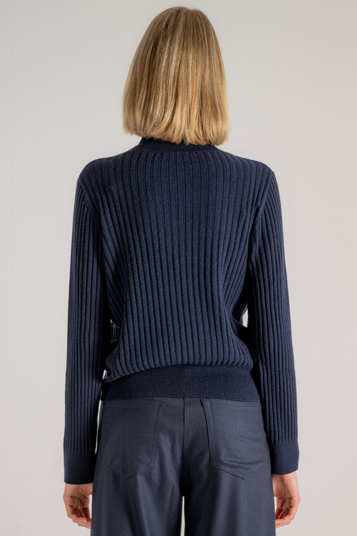  Purotatto Turtle Neck Sweather Blu Blu Donna - 4