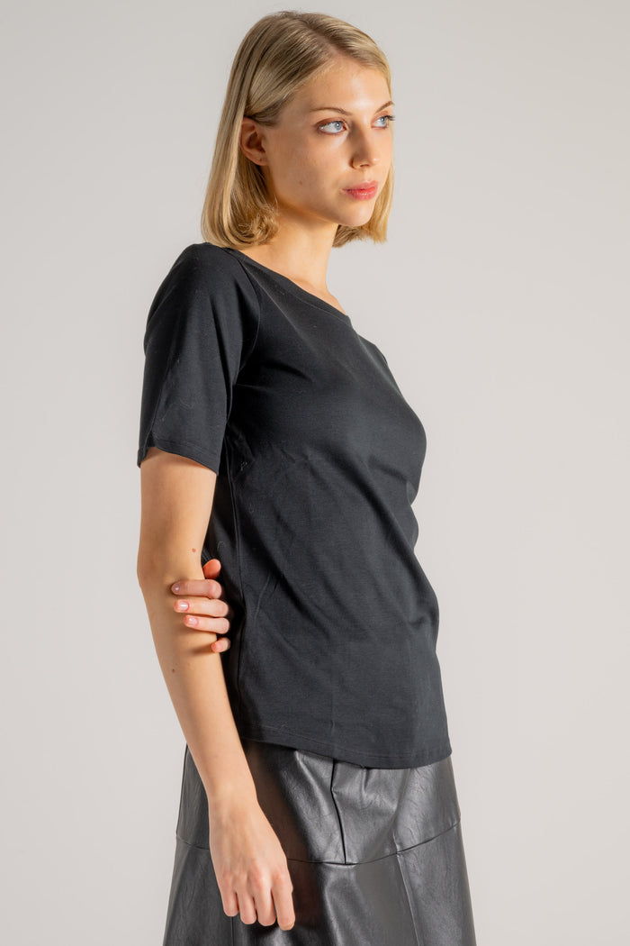  Purotatto Round Neck T-shirt Nero Nero Donna - 3