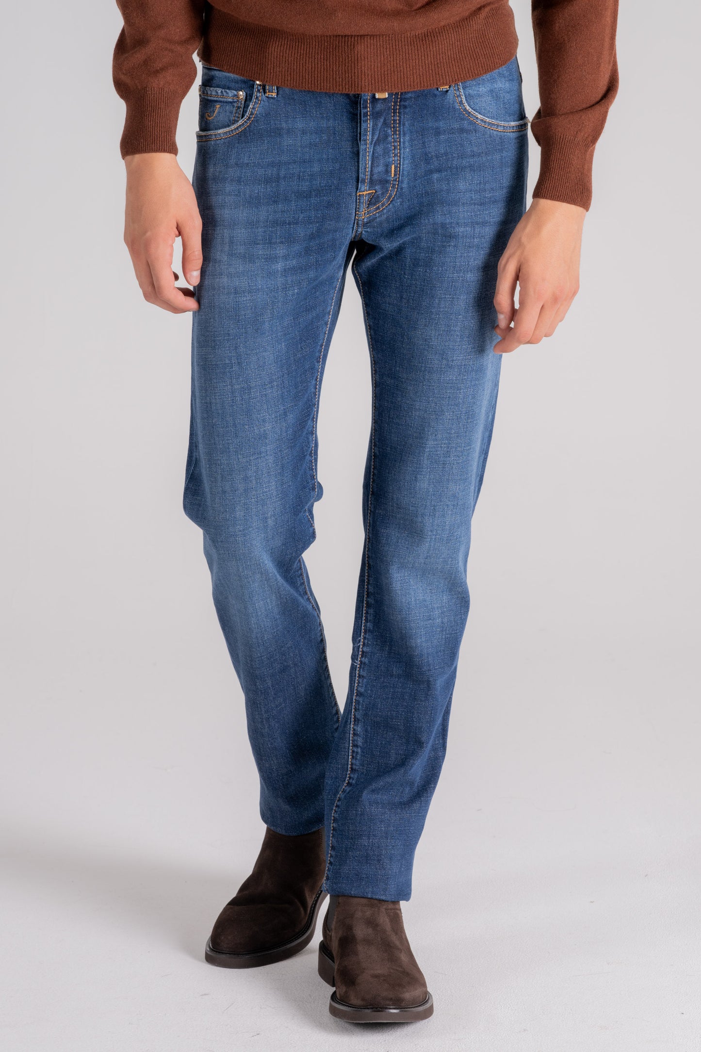  Jacob Cohen Jeans Nick In Cotton/elastane Blue Blu Uomo - 1