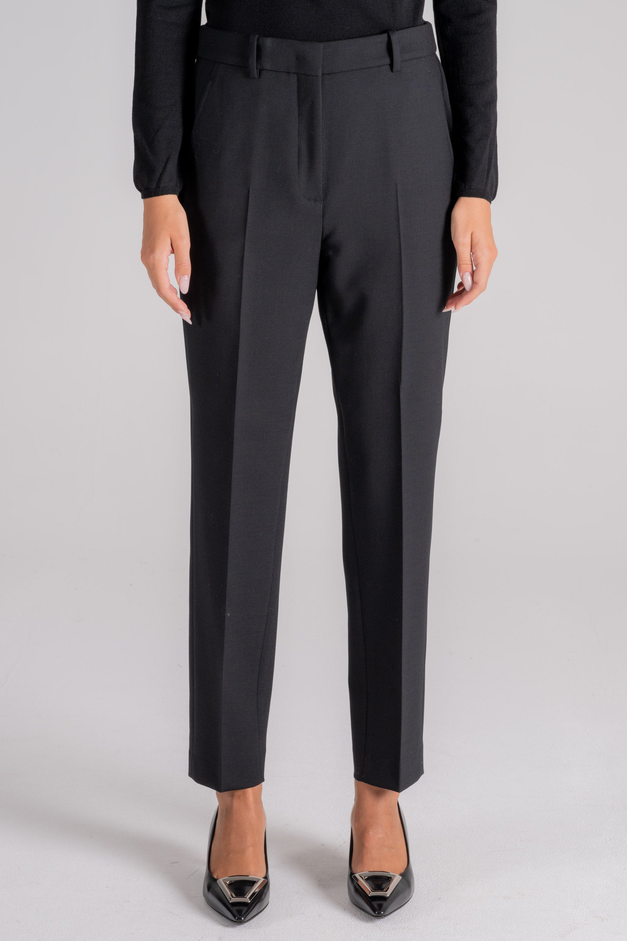 Incotex Multicolor Trousers In Virgin Wool/elastane Nero 990