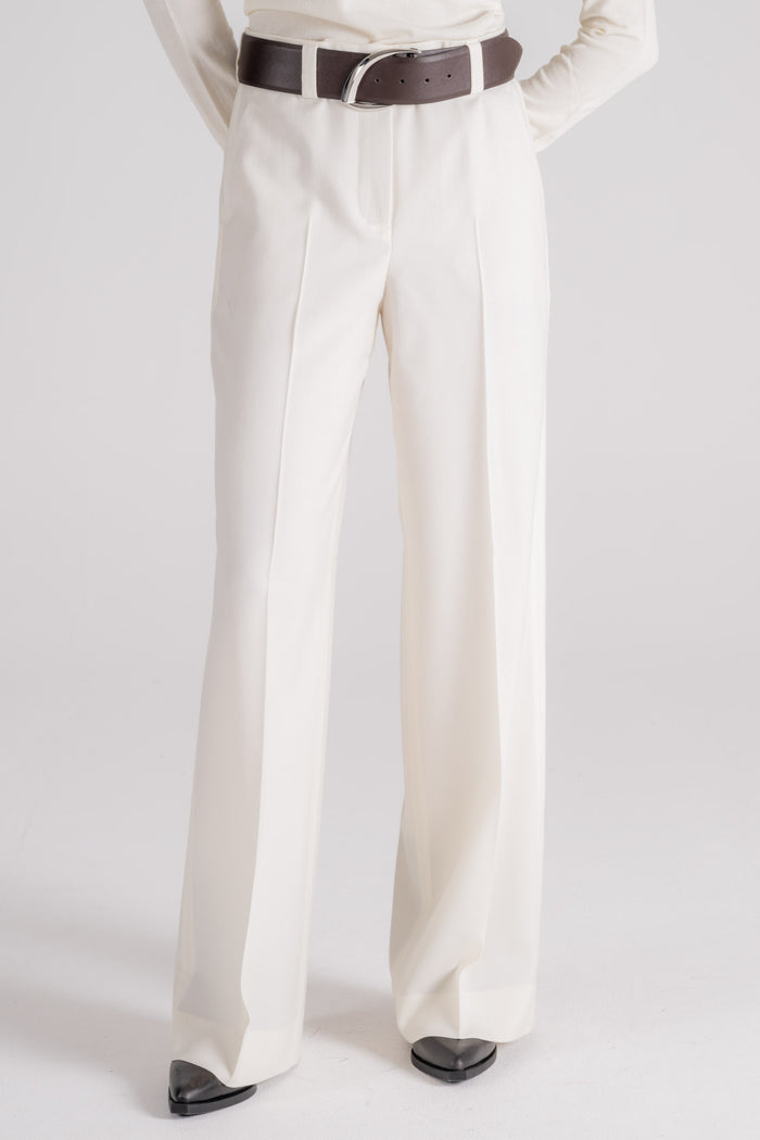 Incotex Trousers 100% Virgin Wool White