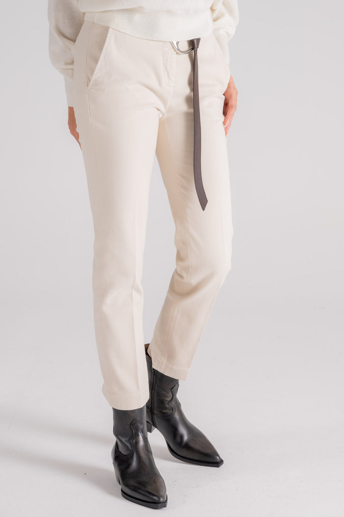  Incotex Trousers 99% Cotton/1% Elastane Beige Donna - 3