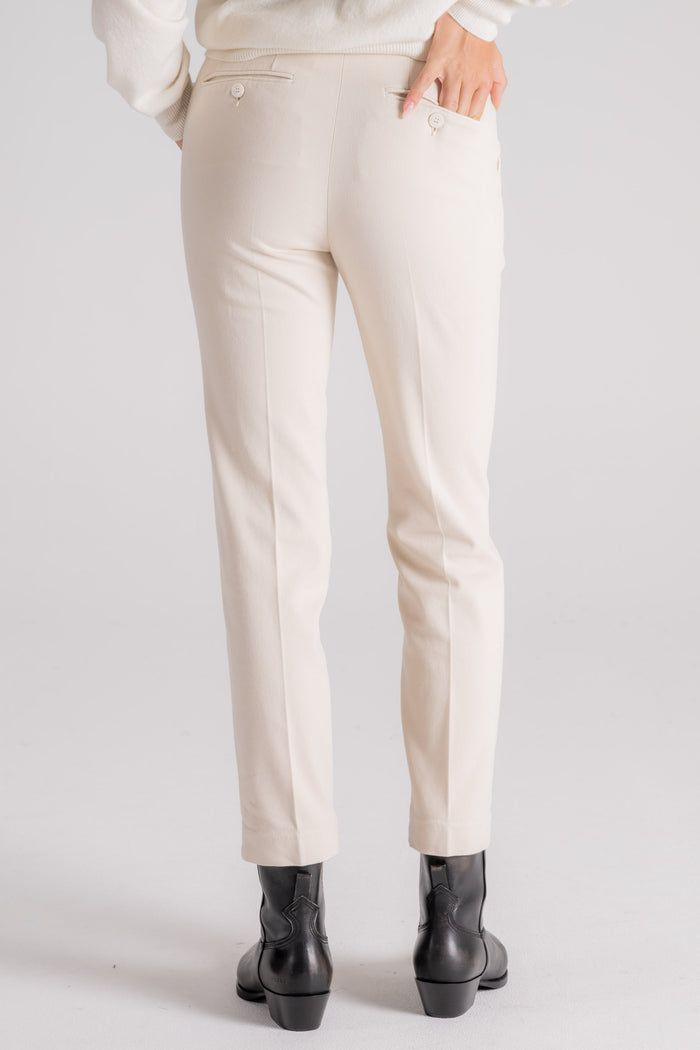  Incotex Trousers 99% Cotton/1% Elastane Beige Donna - 4