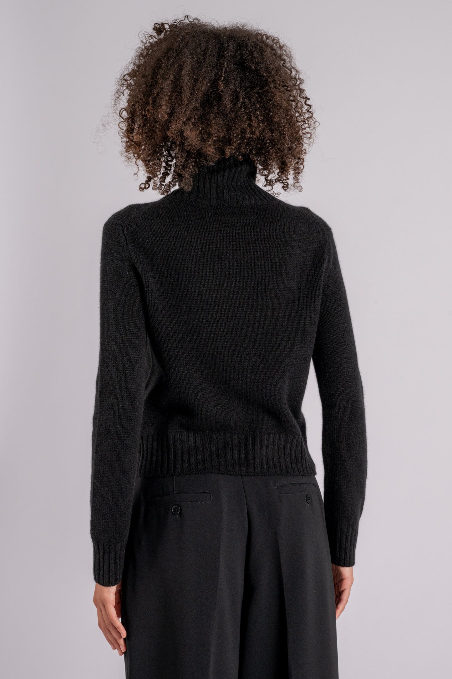  Be You Turtleneck 100% Ws Black Nero Donna - 4