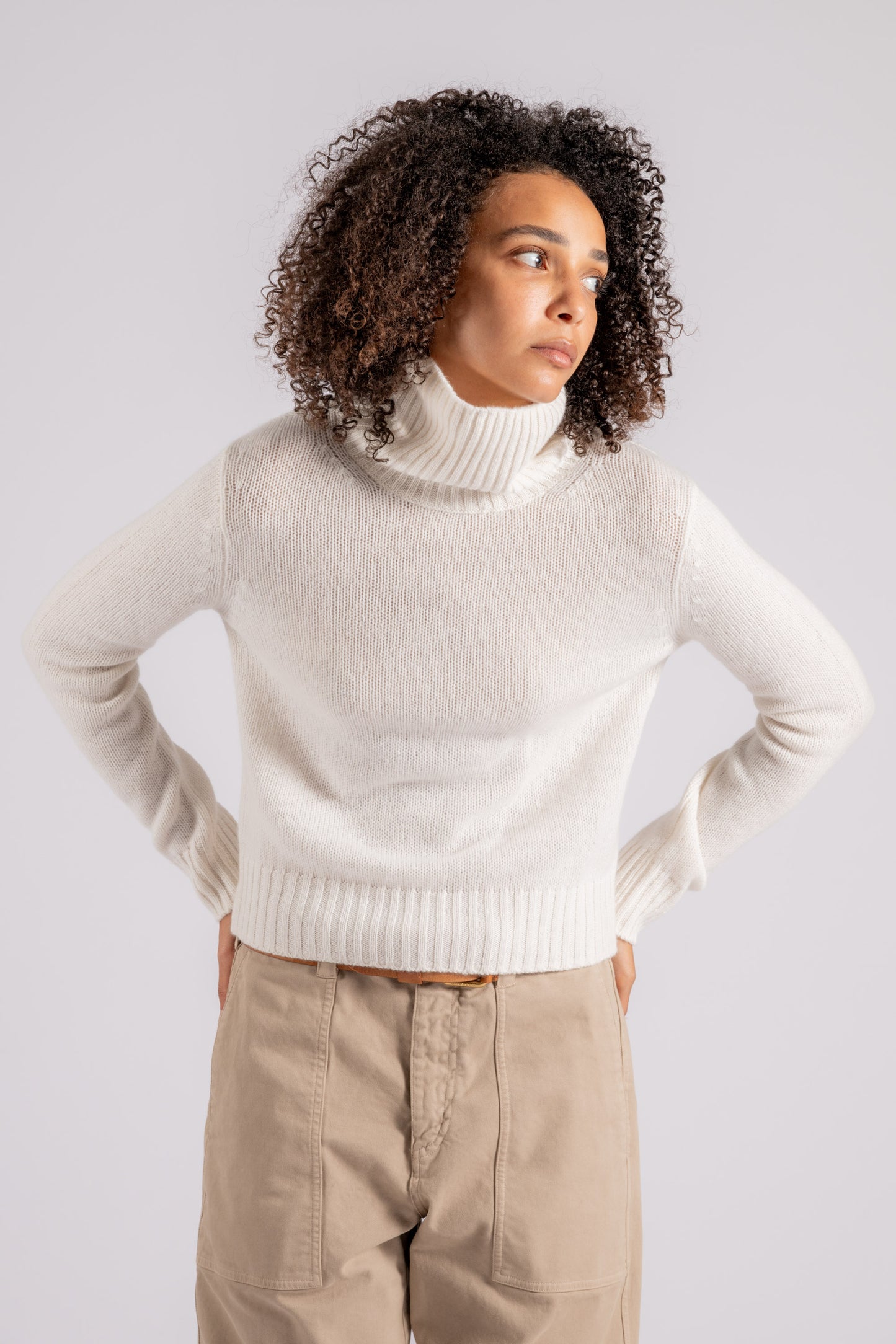  Be You Turtleneck 100% Ws White Bianco Donna - 2