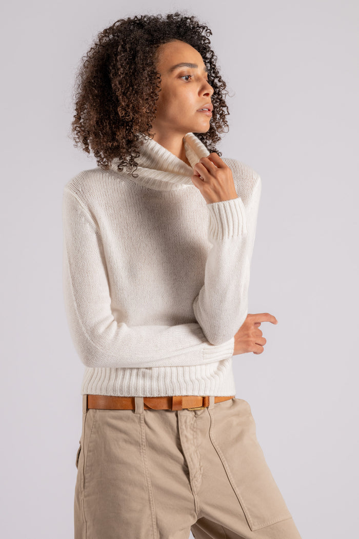  Be You Turtleneck 100% Ws White Bianco Donna - 5