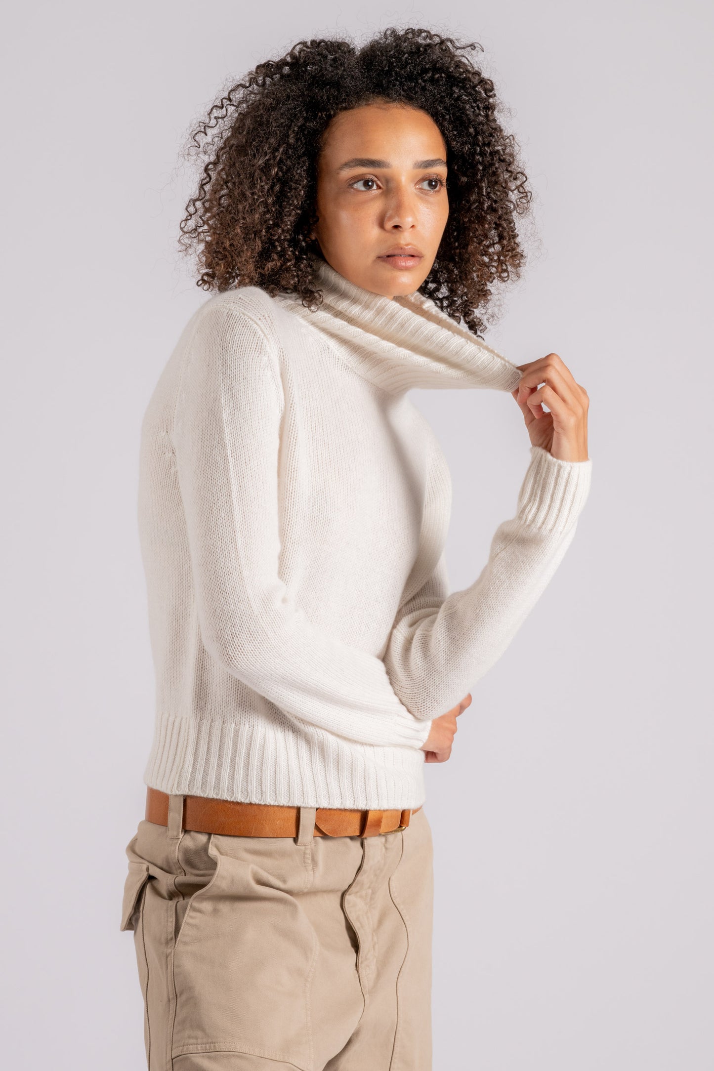  Be You Turtleneck 100% Ws White Bianco Donna - 6