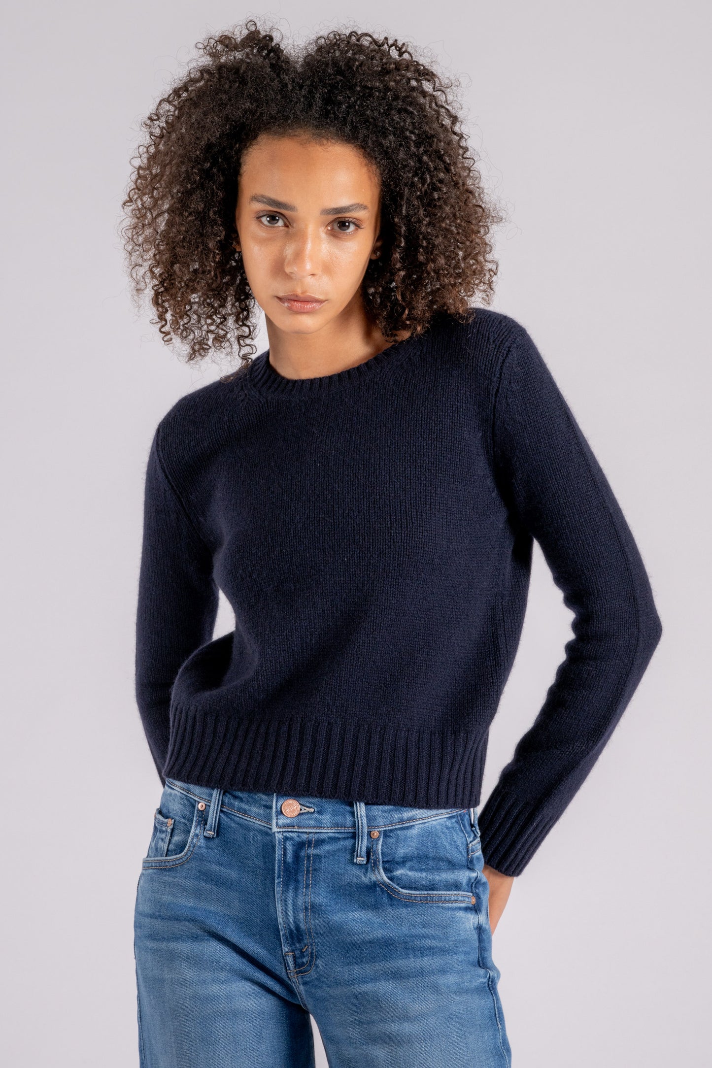  Be You Crew Neck Sweater 100% Cashmere Blue Blu Donna - 3