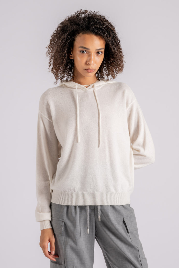 Be You Hoodie 100% Cashmere White