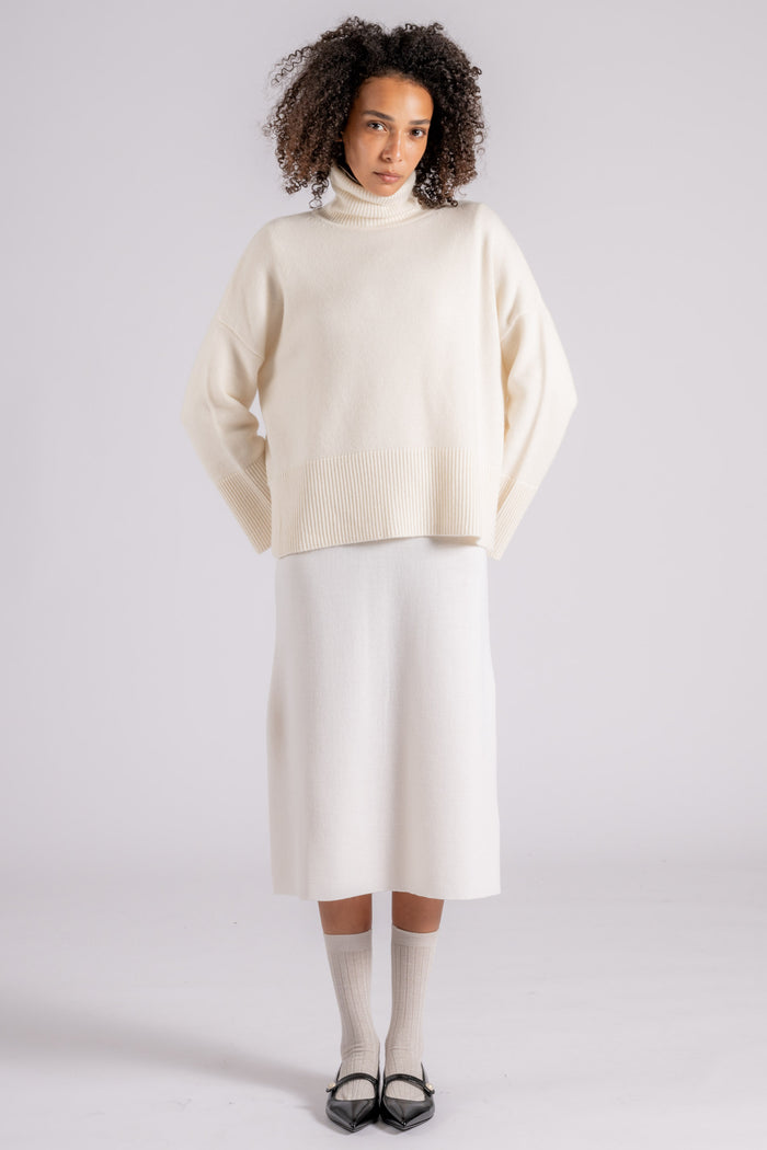 Be You Turtleneck Sweater 100% WS White