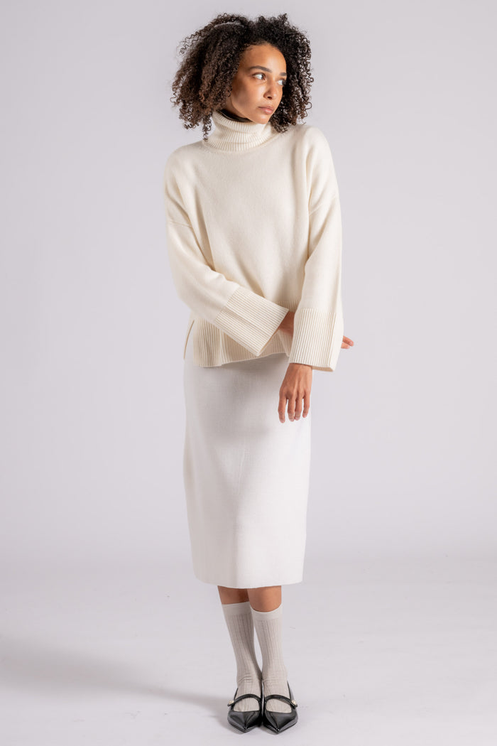 Be You Turtleneck Sweater 100% WS White-2