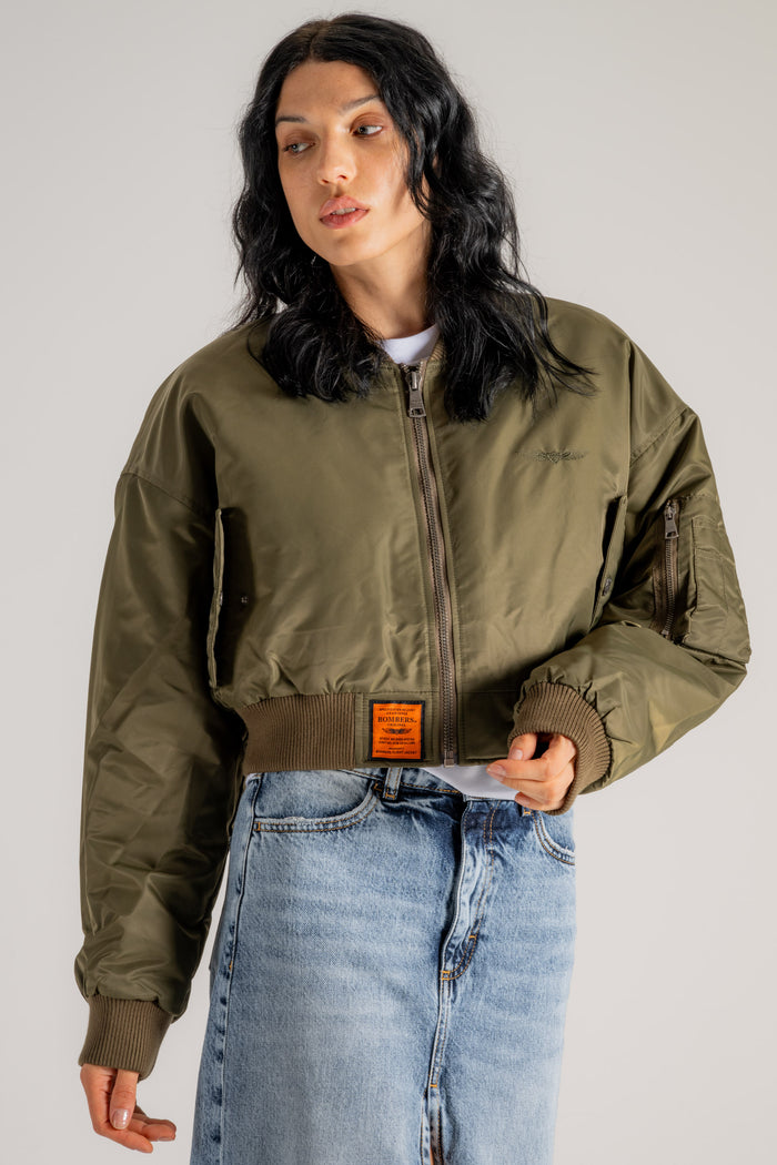 Bombers-w Bomber Verde Donna