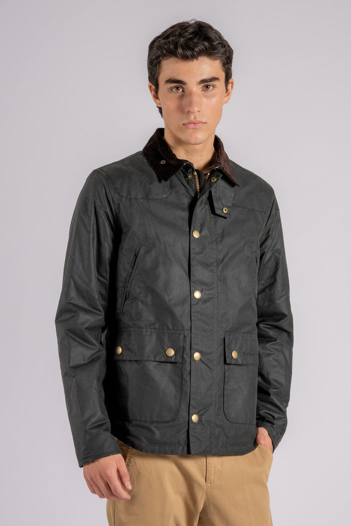  Barbour Jacket Reelin 100% Cotton Green Verde Uomo - 5