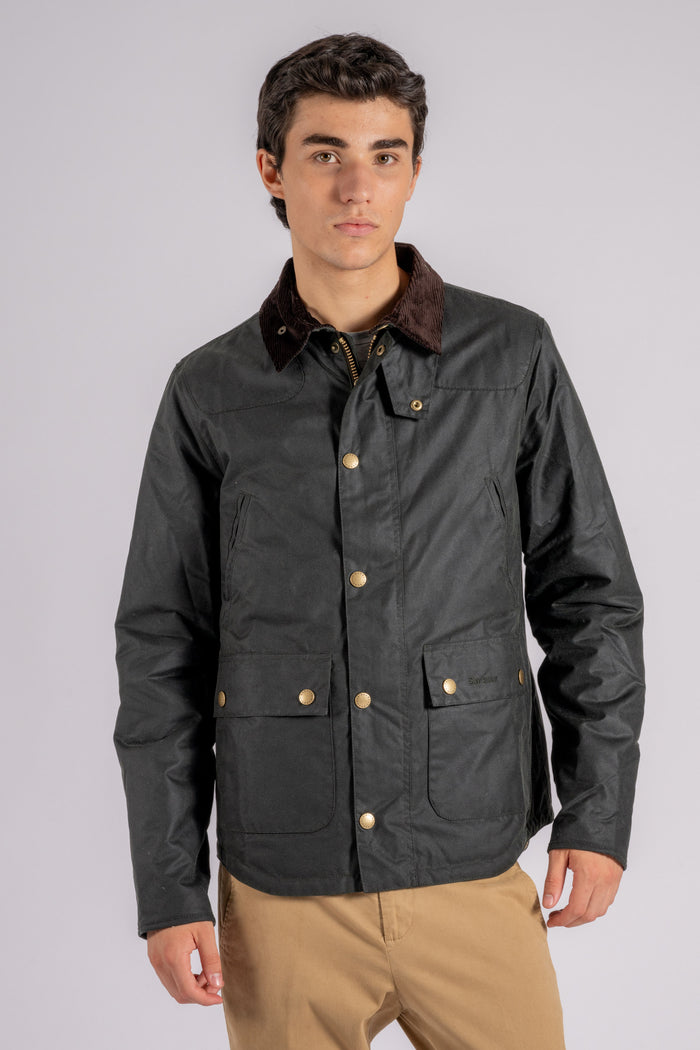  Barbour Jacket Reelin 100% Cotton Green Verde Uomo - 6