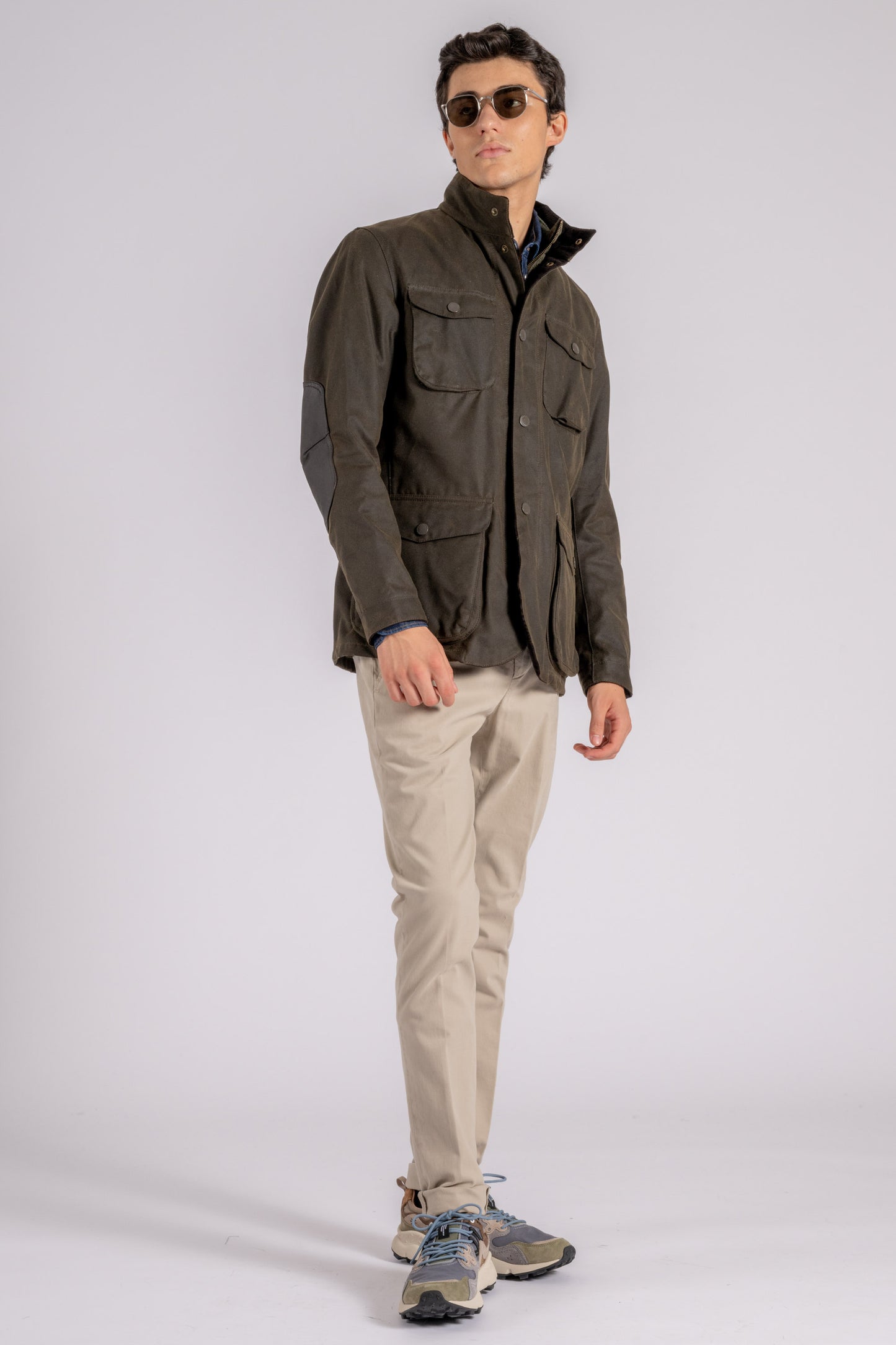  Barbour Ogston Wax Jacket In Green Cotton Verde Uomo - 3