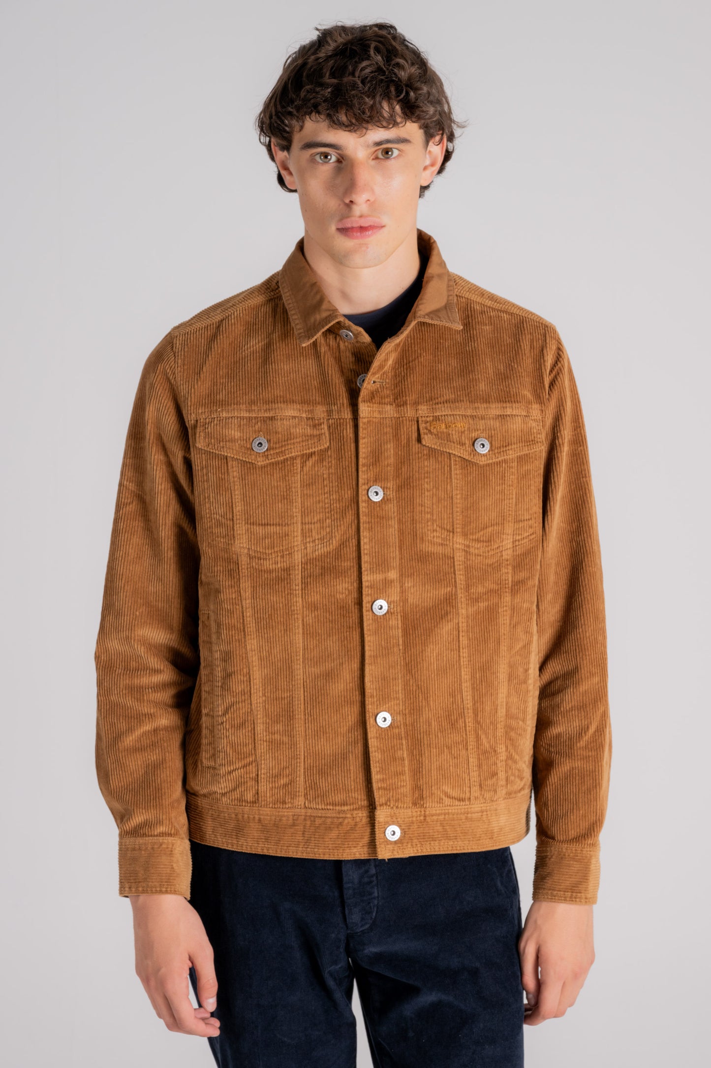  Barbour Wax Jacket Ogston In Cotton/elastane Marrone Uomo - 1