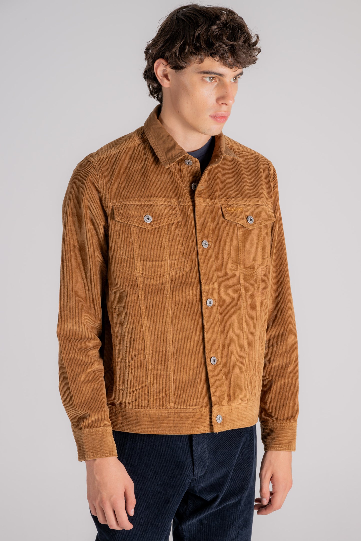  Barbour Wax Jacket Ogston In Cotton/elastane Marrone Uomo - 2