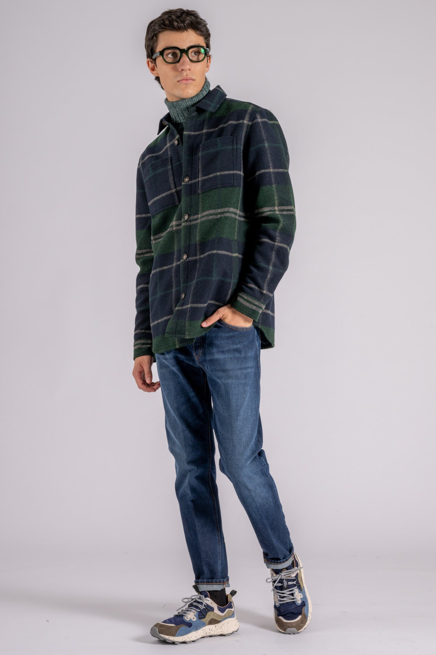  Barbour Tailored Check 100% Polyester Green Verde Uomo - 3