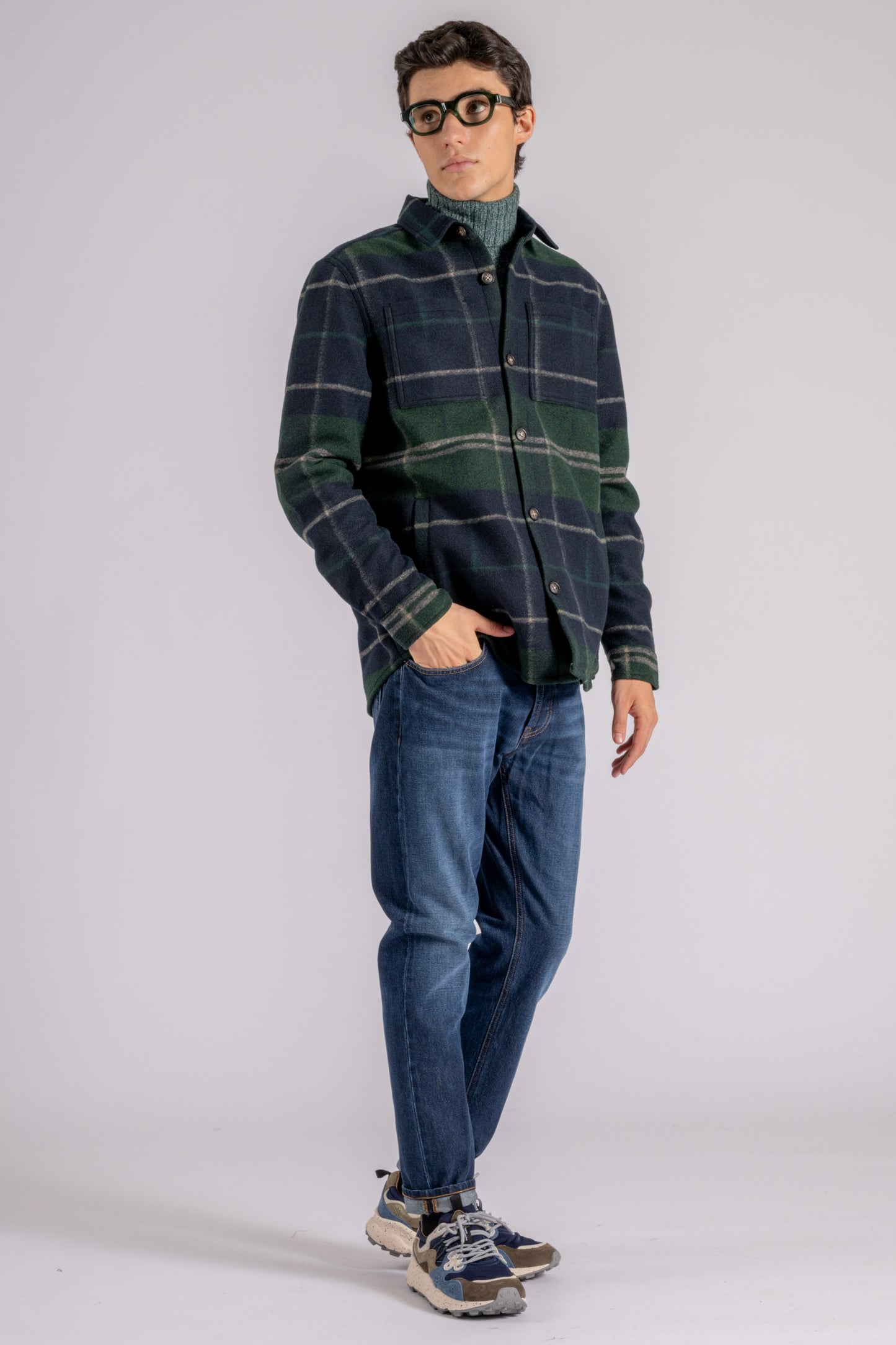  Barbour Tailored Check 100% Polyester Green Verde Uomo - 4