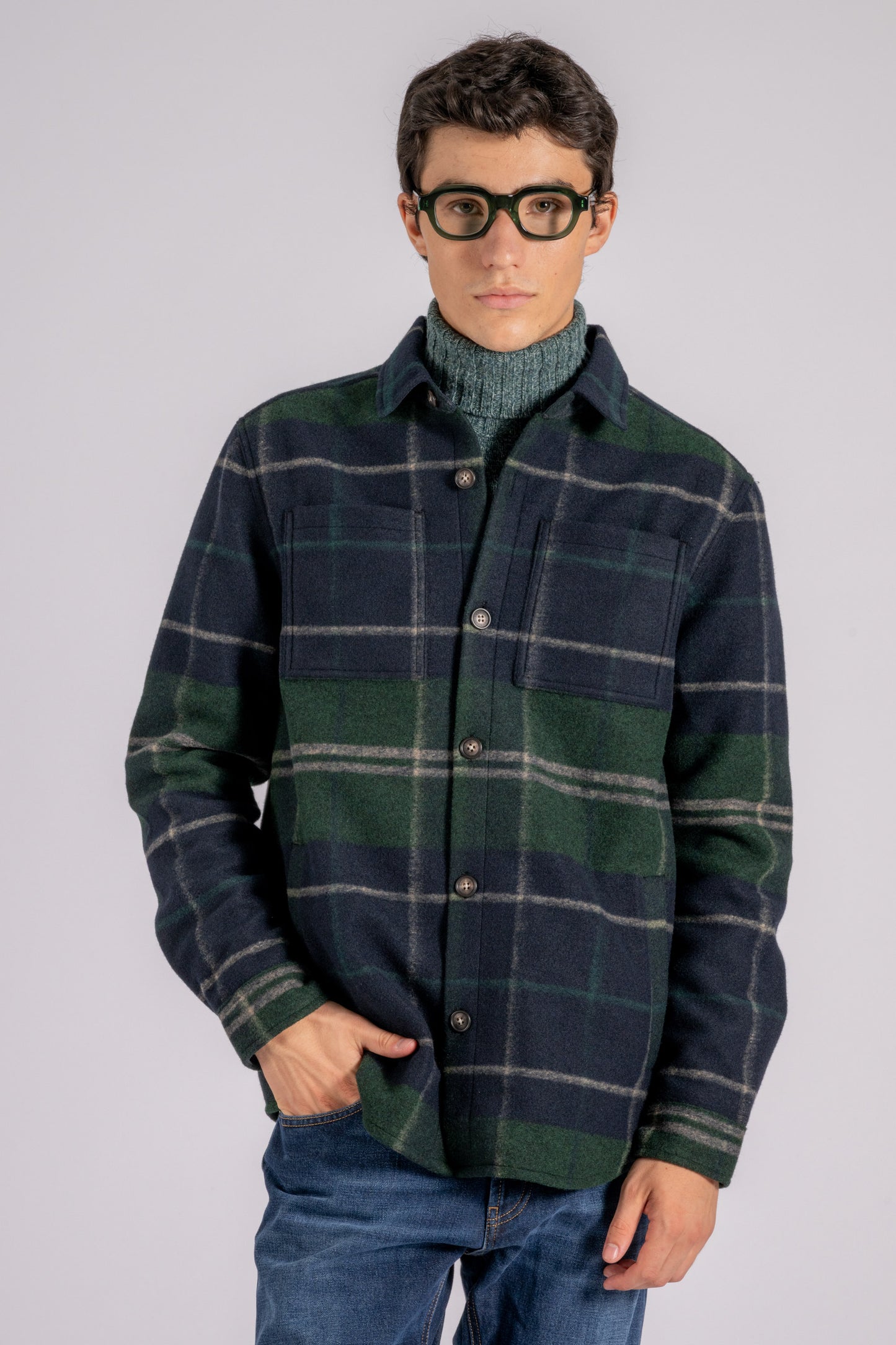  Barbour Tailored Check 100% Polyester Green Verde Uomo - 5